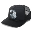 Gorra Dakine Vacation Trucker Surf Black negra con rejilla trasera y cierre snapback ajustable estilo trucker
