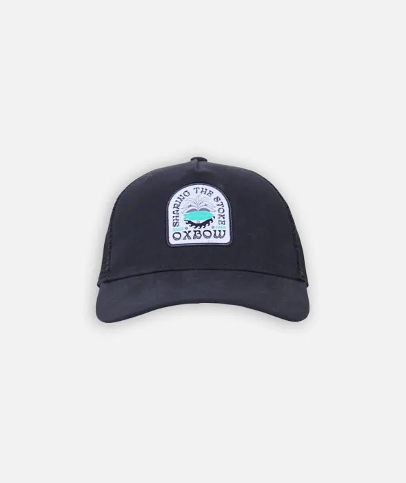 Gorra Oxbow Stoked Deep Marine azul marino con parche frontal estilo surf ajustable