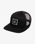 Gorra RVCA VA All The Way Black negra tipo trucker con rejilla y logo frontal hombre