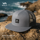 Gorra Rvca VA ATW Trucker Lead gris estilo surfwear premium