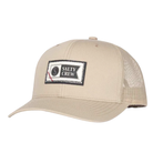 Gorra Salty Crew Topstitch Retro Trucker Khaki beige con parche frontal y rejilla trasera tipo trucker
