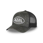 Gorra Von Dutch Glitter Black negra con efecto brillo, malla trasera y logo frontal bordado