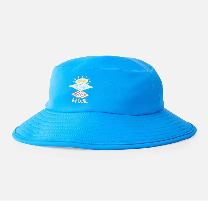 Gorro Bucket Rip Curl Shred Blue para niño color azul con protección solar UPF 50+ y ala ancha