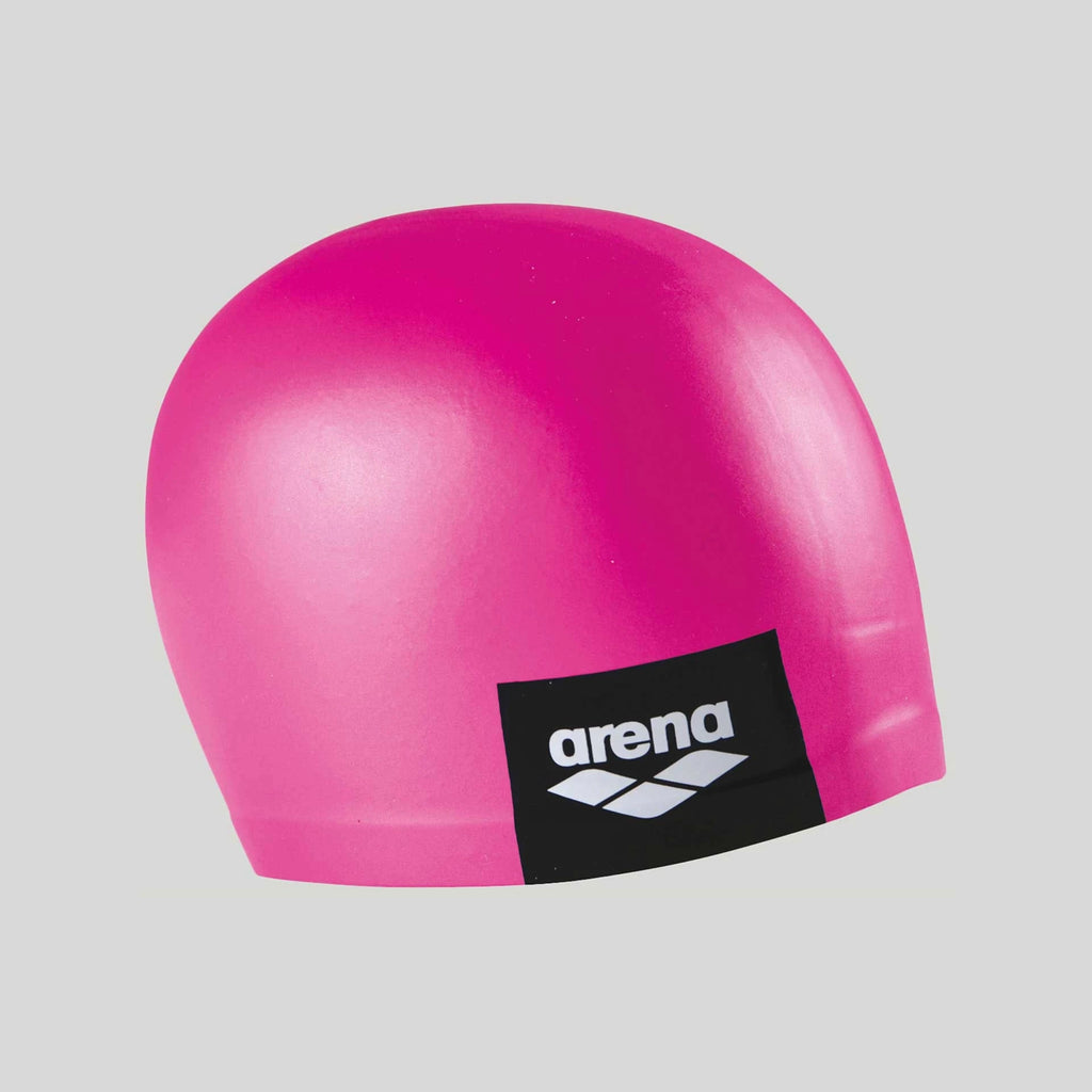 gorro de natacion de silicona de color rosa de la marca arena