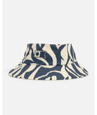 Gorro Salty Crew Ray Days Visor Indigo para mujer con estampado tropical, ala ancha y protección solar para playa y verano