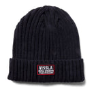 Gorro Vissla Creators Horizon Eco Beanie Black unisex con tejido elástico y materiales reciclados, ideal para un look urbano cómodo y sostenible