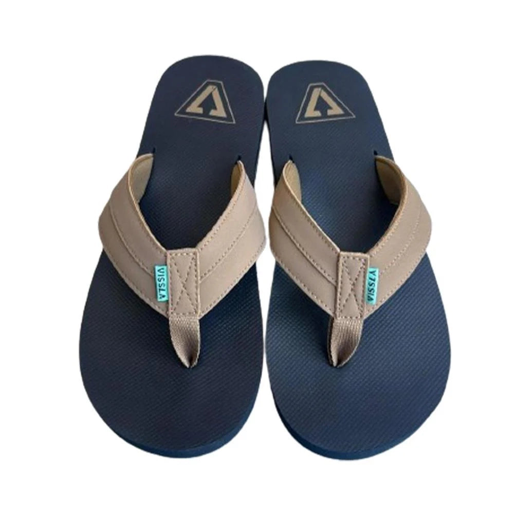 Chanclas VISSLA Deep Water Open Toe Khaki hombre chanclas dedo azul marino tiras khaki verano