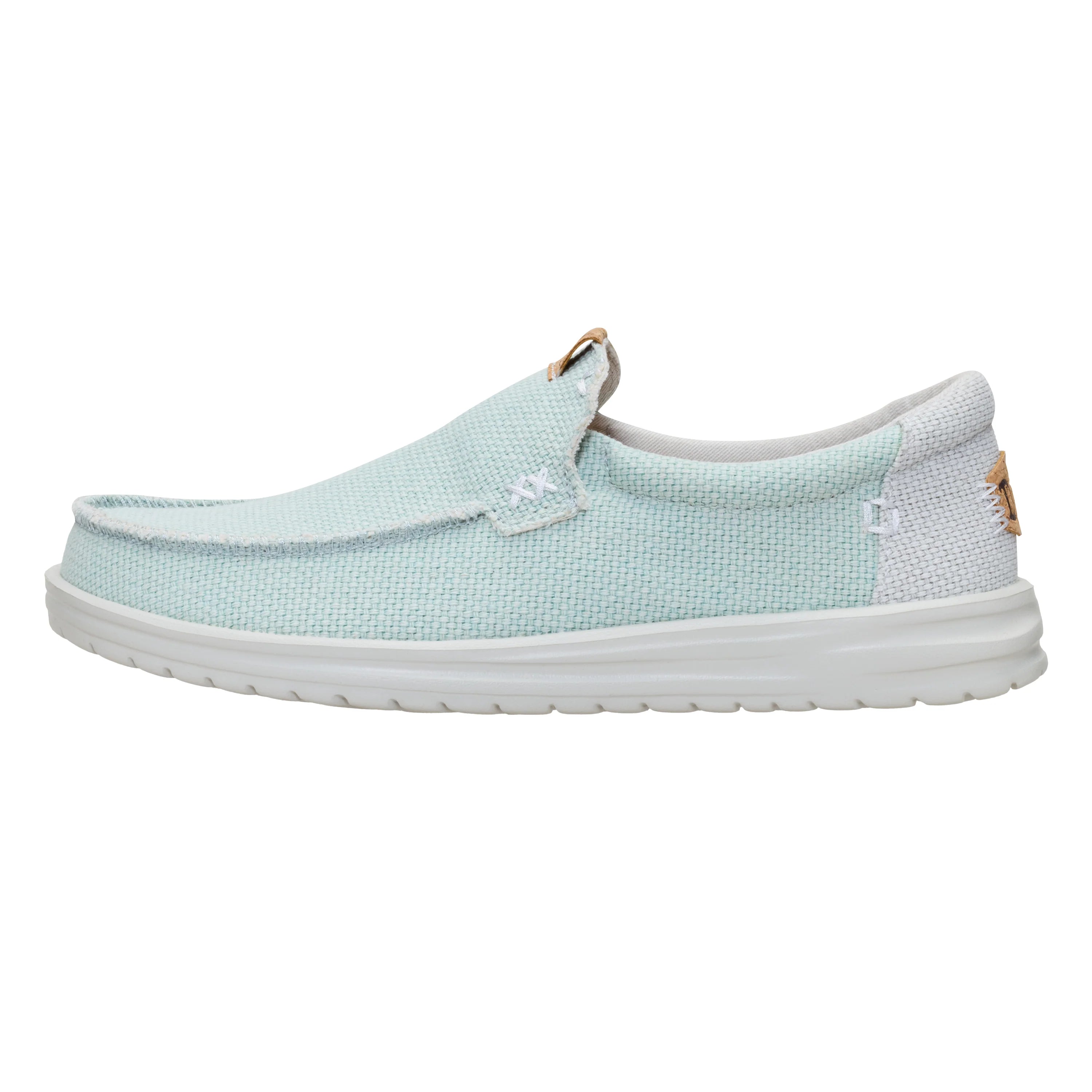 Zapatillas Hey Dude Mikka Braided Harbor Grey Dawn Blue para hombre slip-on cómodas ligeras verano