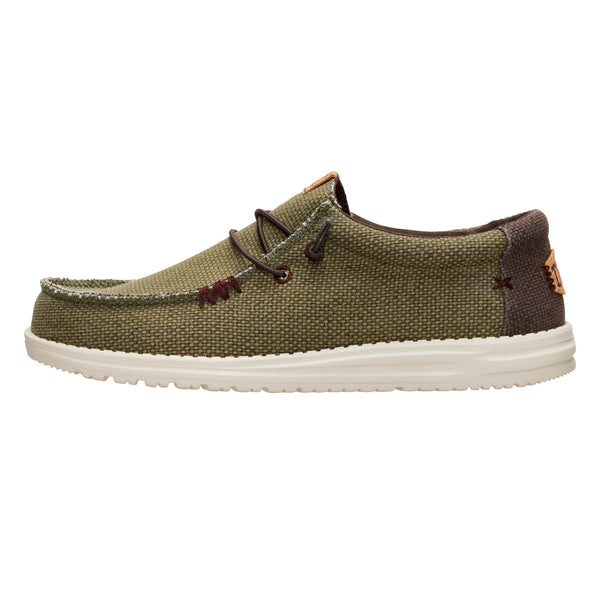 Zapatillas Hey Dude Wally Braided Burnt Olive/Delicioso Brown