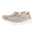 zapatillas HEY DUDE Wendy Metallic Sparkle Rose Gold mujer ultraligeras casual