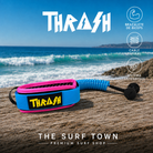 Invento THRASH V-Grip Bíceps Blue/Pink para bodyboard con brazalete acolchado y cable espiral azul