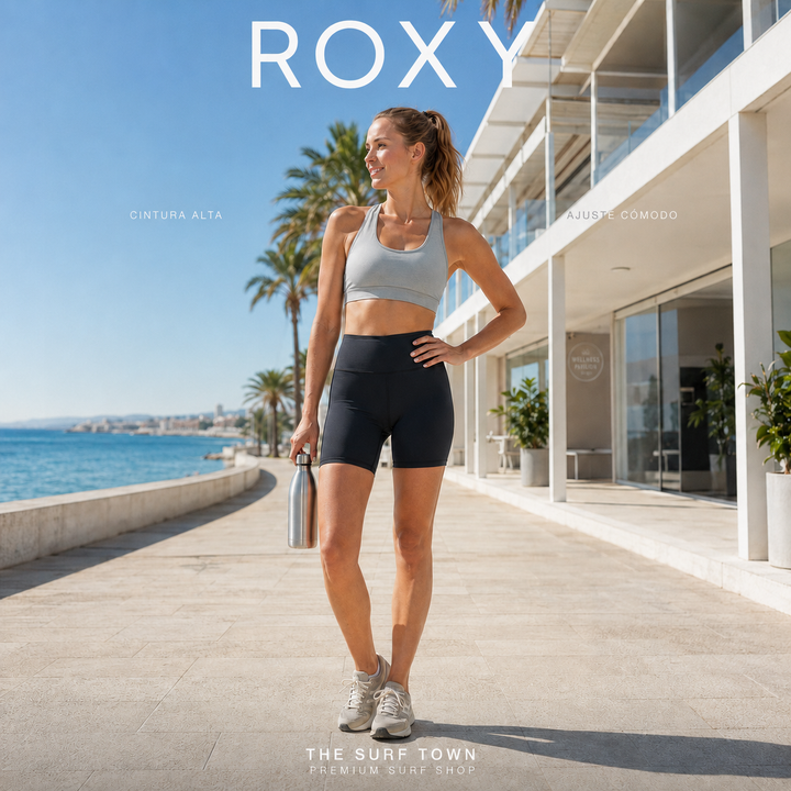 Legging Corto Roxy Heart Into It - Antracita (Anthracite)