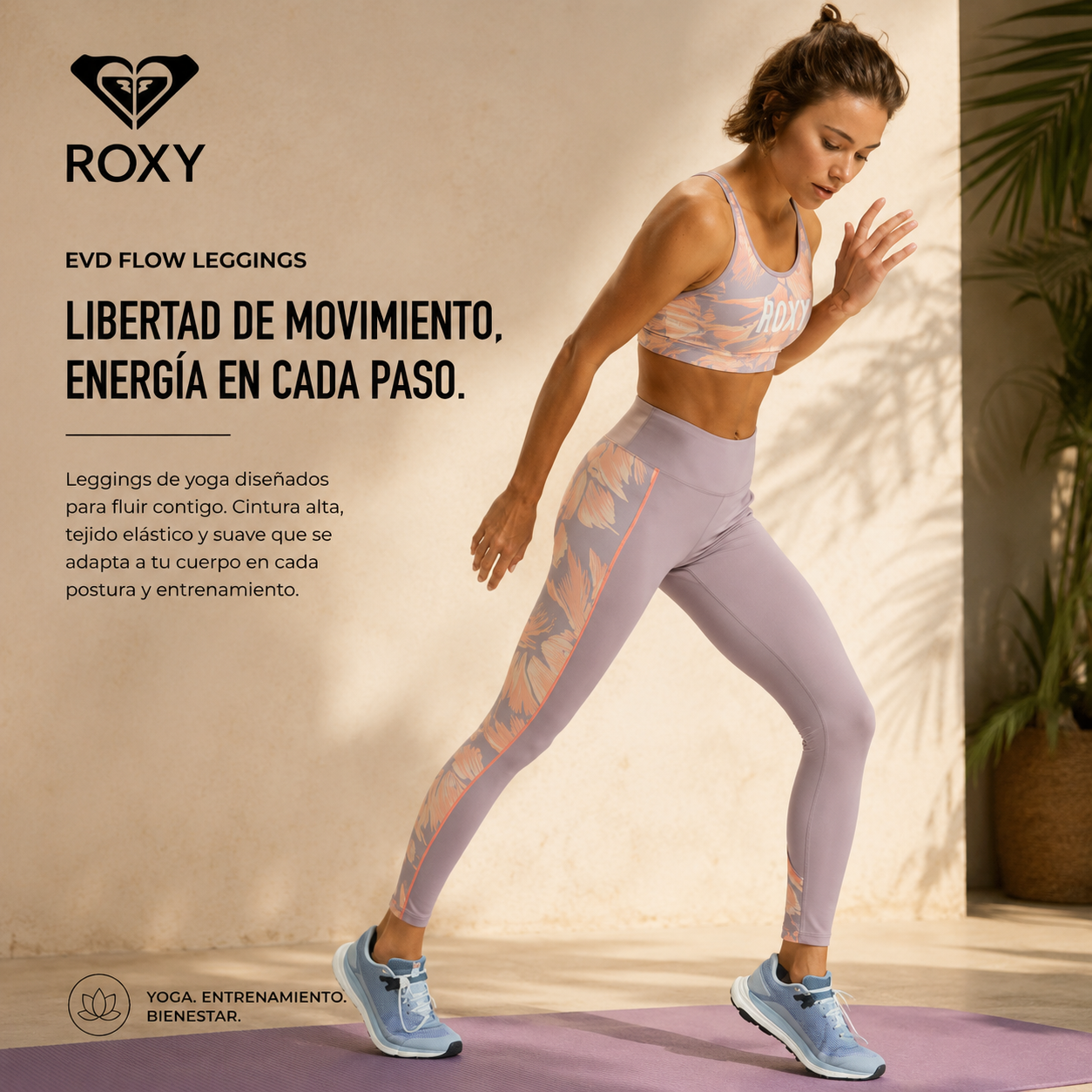 Leggings Yoga Roxy EVD Flow Leggings para mujer en entrenamiento fitness y yoga lifestyle