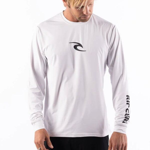 Licra Rip Curl Amazon Tight Fit Rash LS White