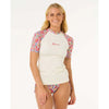 Licra RIP CURL Las Flores mujer con protección solar UPF 50 diseño floral manga corta surf