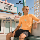 Licra Rip Curl Waves UPF Perf Mandarin Zest para hombre con protección solar UPF 50+