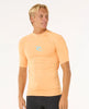 licra RIP CURL hombre naranja UPF 50 surf manga corta protección solar cómoda