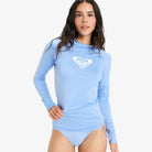 Licra ROXY Whole Hearted Grapemist mujer manga larga azul celeste protección UV50 surf verano