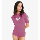 Licra ROXY Whole Hearted Rose mujer manga corta rosa protección UPF 50 surf verano