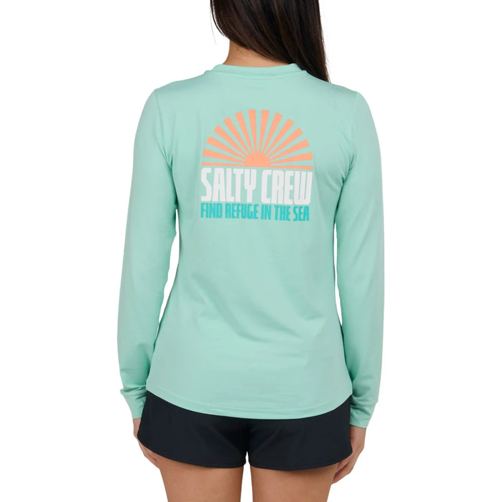 Licra SALTY CREW In The Rays Sun Mint mujer camiseta surf manga larga UPF 50