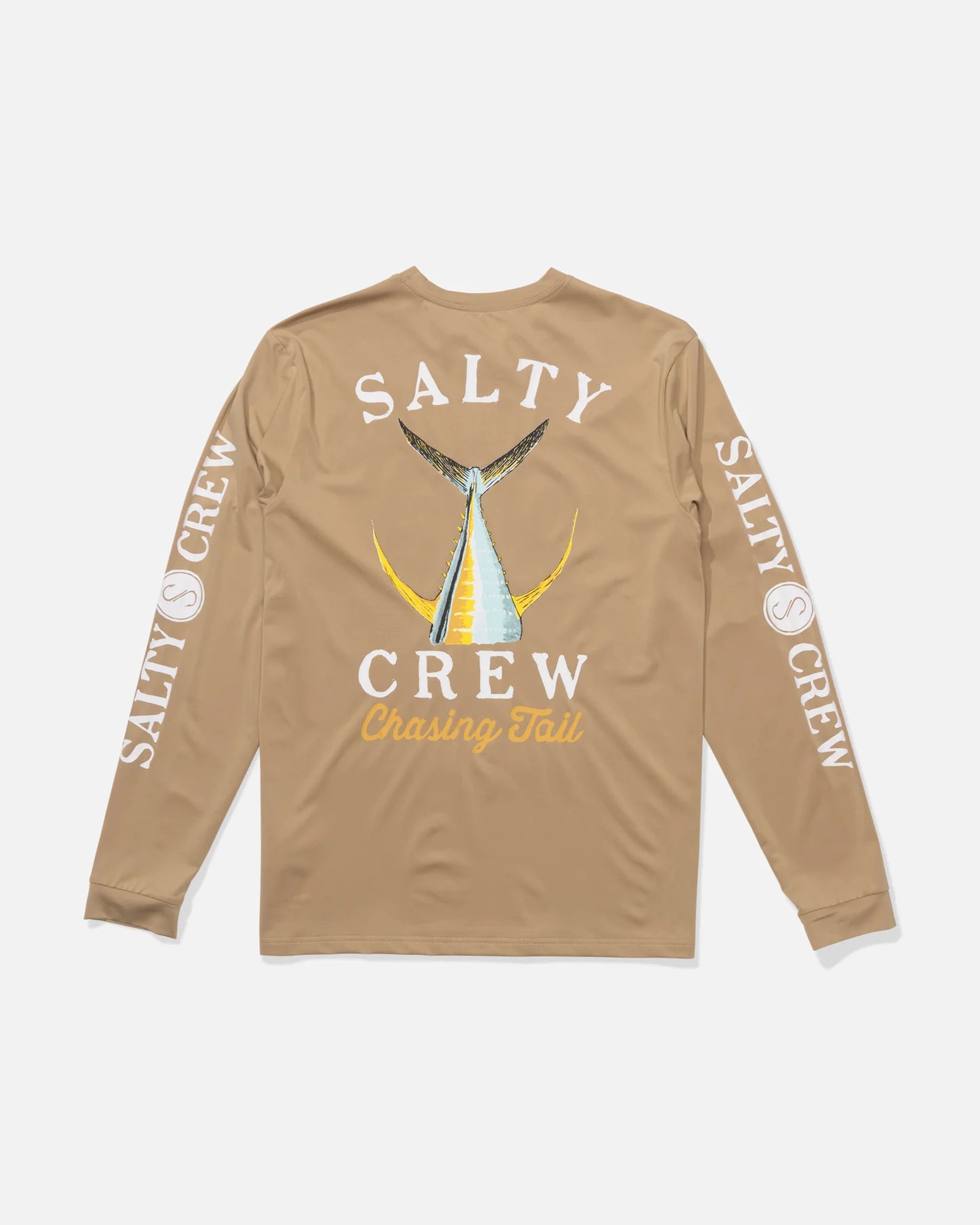 Camiseta de licra Salty Crew Tailed L/S Khaki manga larga con protección solar UPF 50+ para surf