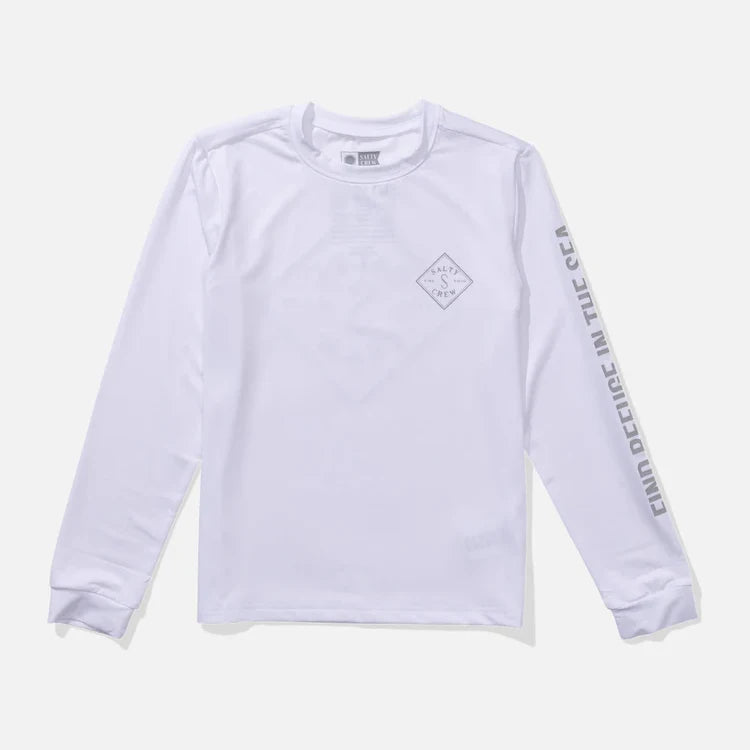 Licra SALTY CREW Tippet Boys Sunshirt White niñ@ camiseta surf manga larga UPF 50