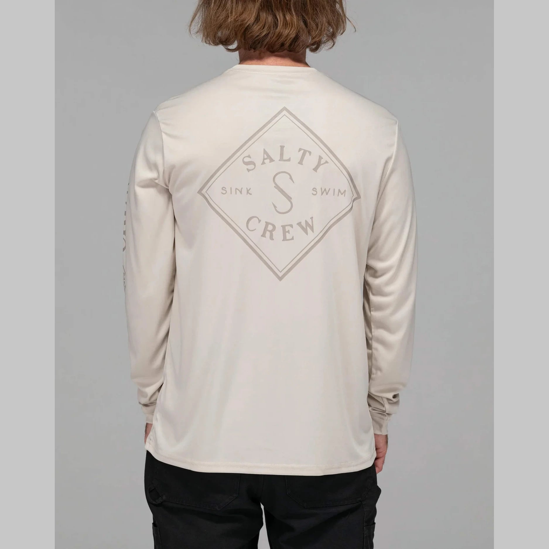 Licra SALTY CREW Tippet Sunshirt UPF50 Natural camiseta surf manga larga proteccion solar