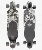 Longboard DUSTERS Channel Blooming 38 pulgadas negro diseño floral tabla completa carving cruising ciudad