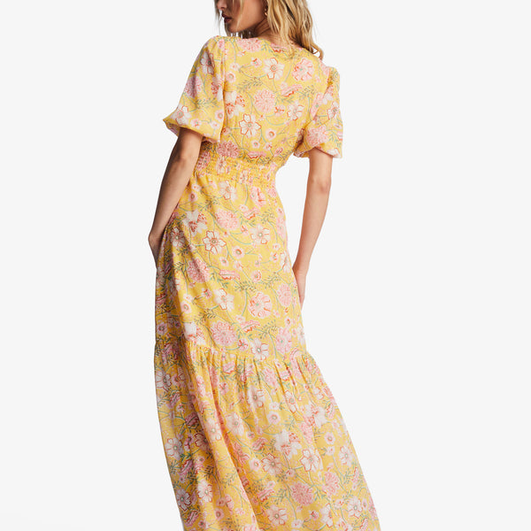 Maxi Vestido Billabong Spellbound Golden Peach