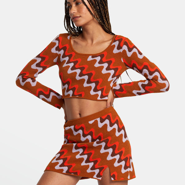 Minifalda Rvca Desmond Skirt Caramel