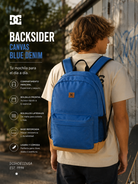 Mochila DC Backsider Canvas Blue Denim estilo casual streetwear premium