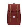 Mochila Herschel Retreat Red Ochre roja con cierre de solapa y compartimento para portátil estilo urbano