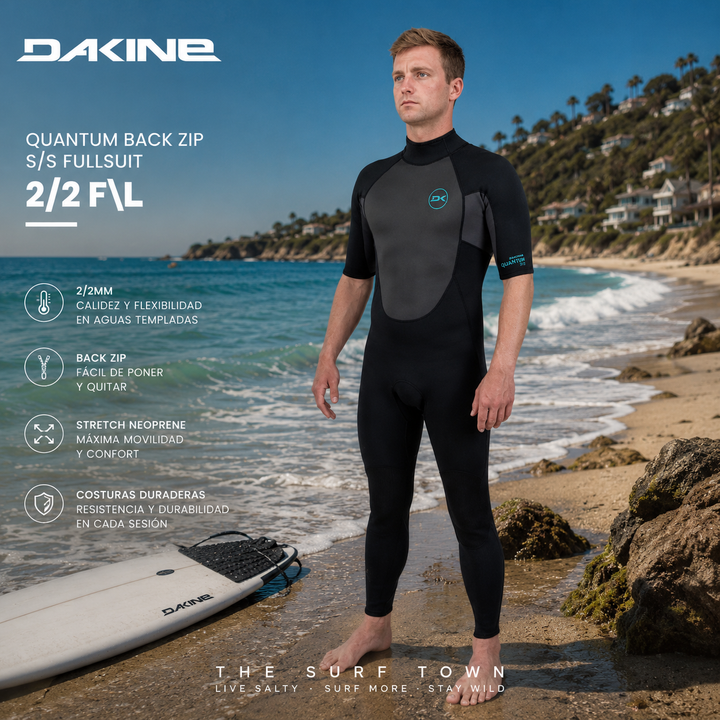 Dakine QUANTUM BACK ZIP S/S FULLSUIT 2/2 F\L Neoprene