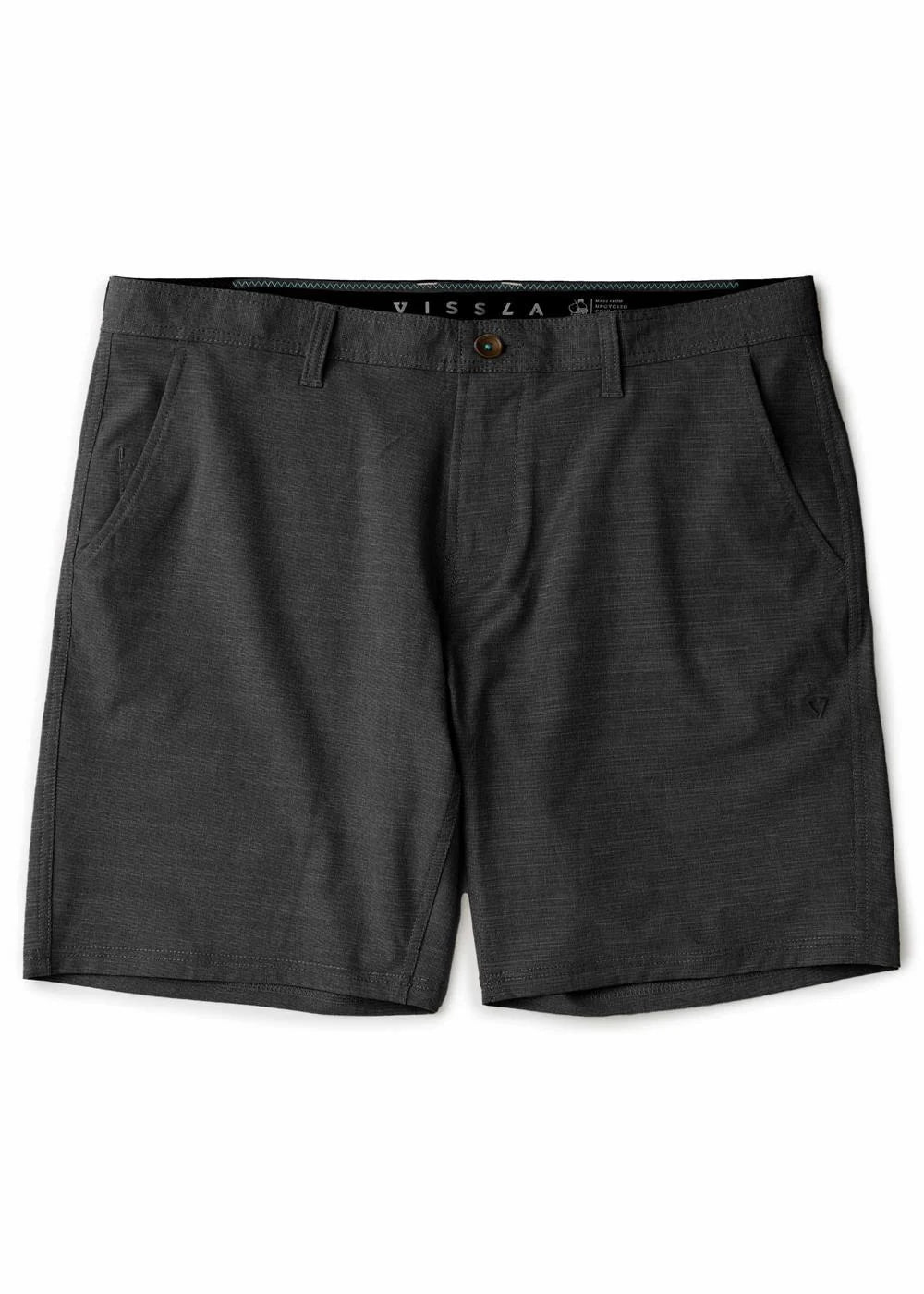 Pantalones híbridos Vissla Fin Box 19.5 Midnight boardshort surf hombre negro