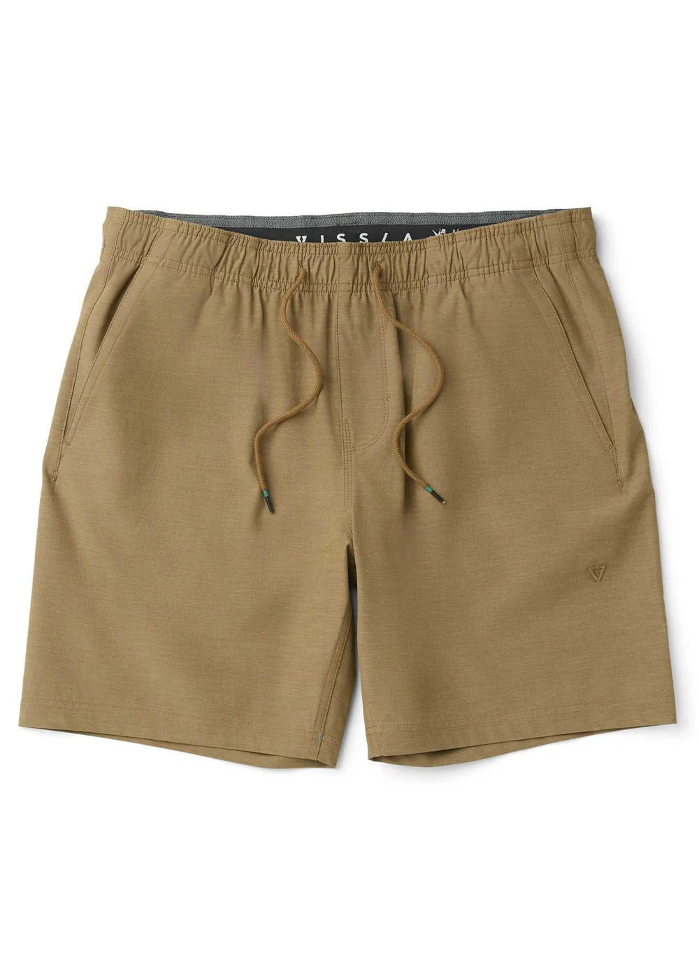 Pantalones híbridos Vissla No See Hums 18 Dark Khaki surf hombre pantalón corto técnico