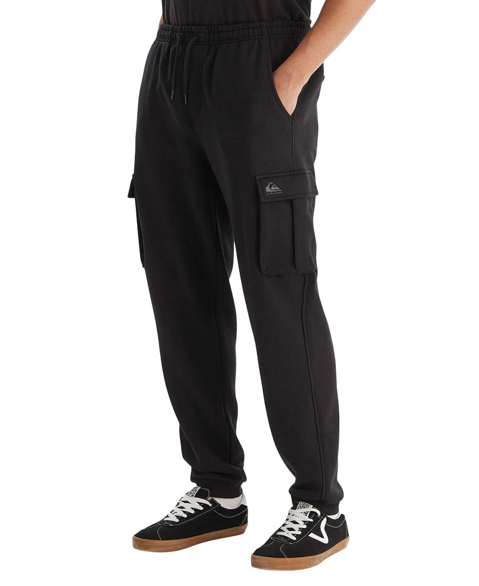 Pantalón QUIKSILVER Cargo Fleece Bottom Black negro con bolsillos cargo cómodo hombre