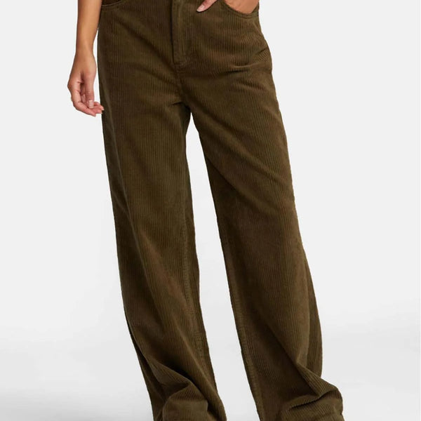 Pantalón Rvca Coco Cord Dark Olive