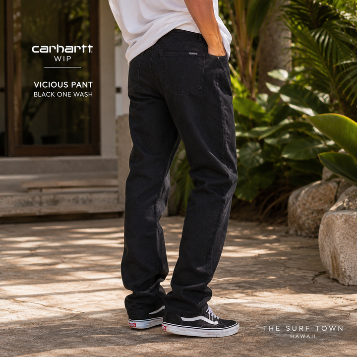 Carhartt Wip Vicious Pant Black One Wash Hose