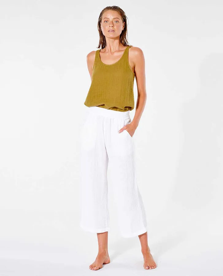 Pantalones RIP CURL Premium Surf Beach Pant White mujer pantalones surf mujer blancos estilo beachwear