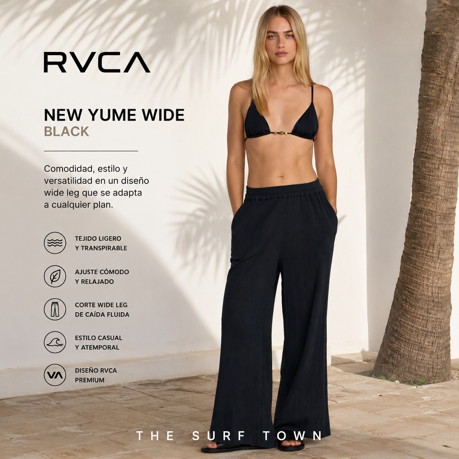 Pantalones Rvca New Yume Wide Black en vídeo