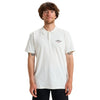 Polo Quiksilver Strecht White para hombre color blanco con cuello y botones estilo surf casual