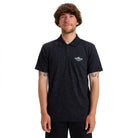 Polo Quiksilver Stretch Black Black para hombre color negro estilo surf elegante con logo en el pecho