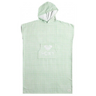 Poncho toalla ROXY Stay Magical Green en color verde con capucha y bolsillo frontal ideal para surf y playa