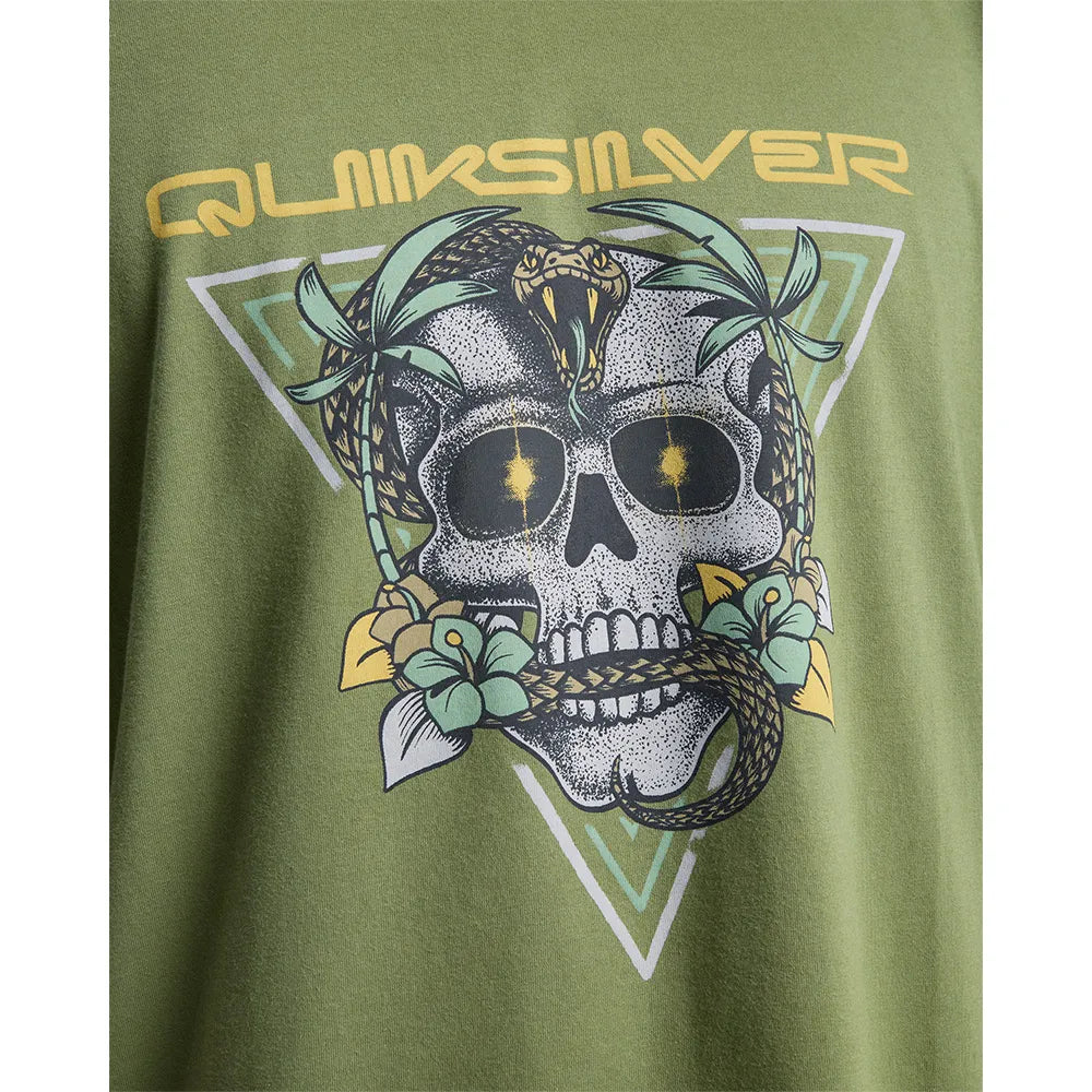 Camiseta Quiksilver Core Skull Loden Green