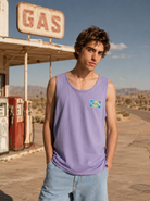Camiseta sin mangas Quiksilver EV Starfish Stamp Daybreak hombre estilo surf retro en gasolinera desierto