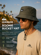 Gorro bucket Quiksilver Amphibian Grape Leaf verde hombre estilo surf premium junto al océano