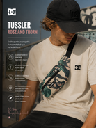 Riñonera DC Tussler Rose And Thorn estilo streetwear premium para hombre