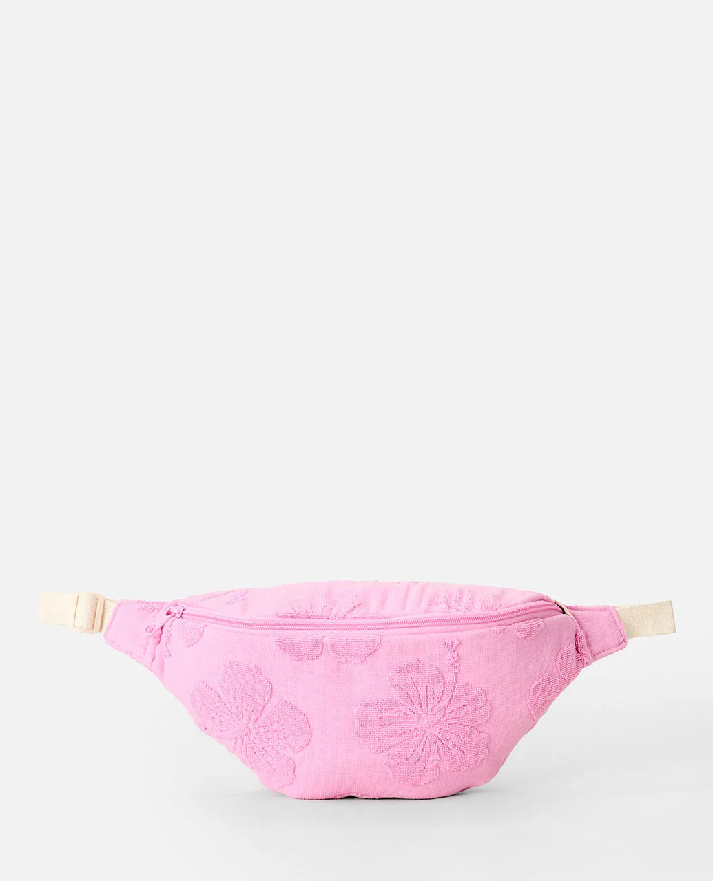Riñonera Rip Curl Rip Mixed Terry Pink color rosa con textura terry para playa, vacaciones y estilo surf lifestyle
