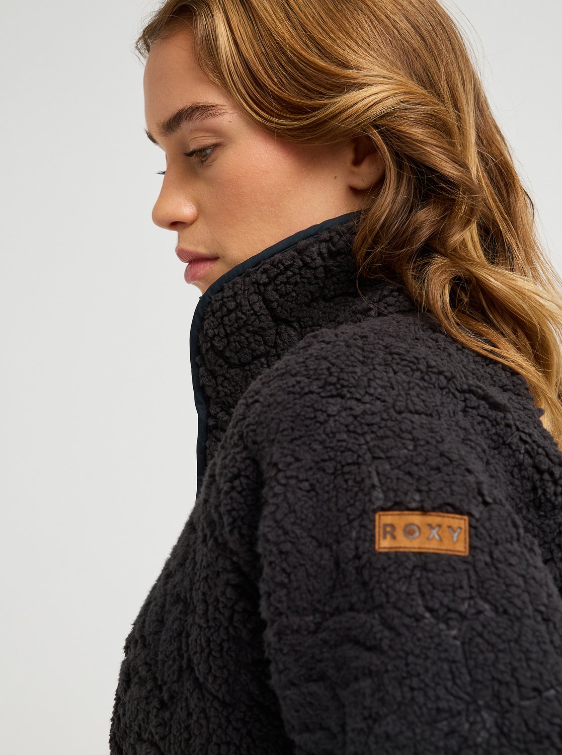 Chaqueta Polar Roxy Blurry Cloud - Negro (Anthracite Outline) - imagen oficial, vista 4