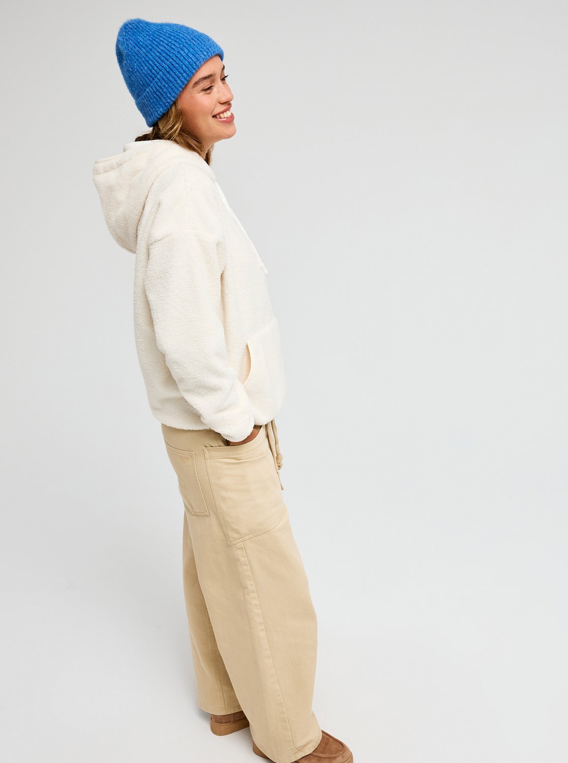 Sudadera Sherpa Roxy Cool Calling - Blanco (Egret) - imagen oficial, vista 2